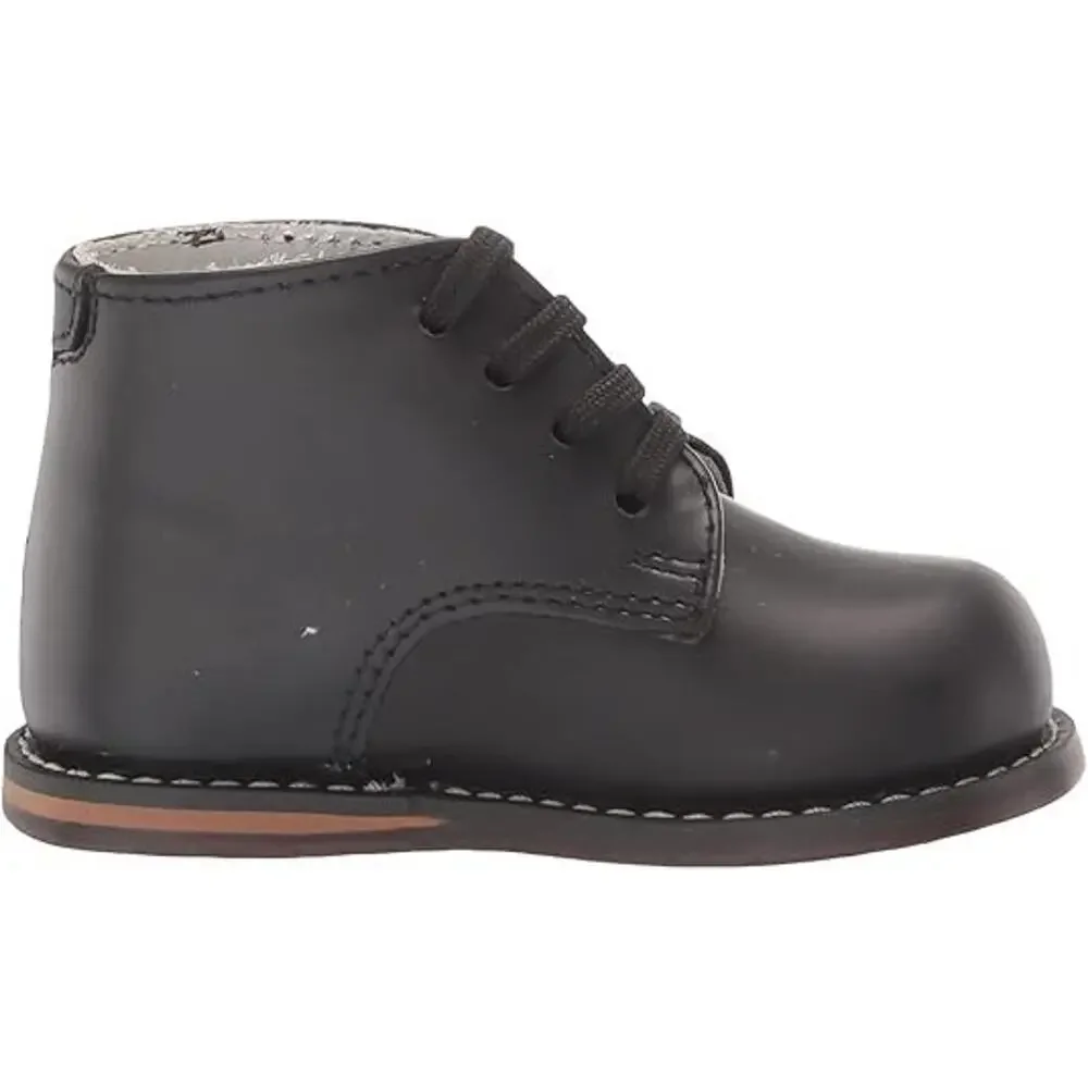 Josmo First Walker Shoes Black Leather Non Slip Lace Up Toddler Size 4.5 NIB